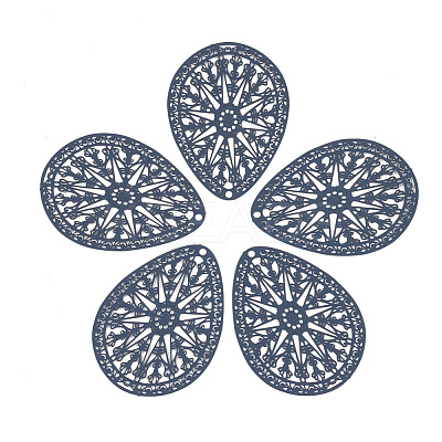 430 Stainless Steel Filigree Pendants X-STAS-S108-16A-1