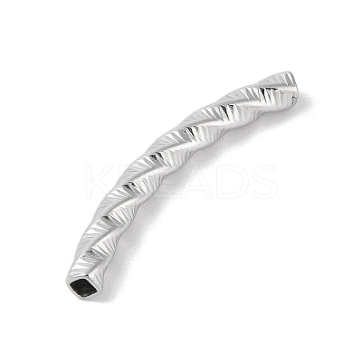 304 Stainless Steel Curved Tube Beads LS-STAS-M071-03F-P-1