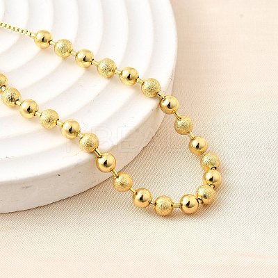Brass Round Beads Slider Bracelets for Women BJEW-D317-13A-G-1