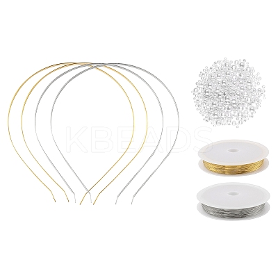 DIY Imitation Pearl Hair Band  Making Kits DIY-LS0003-76-1
