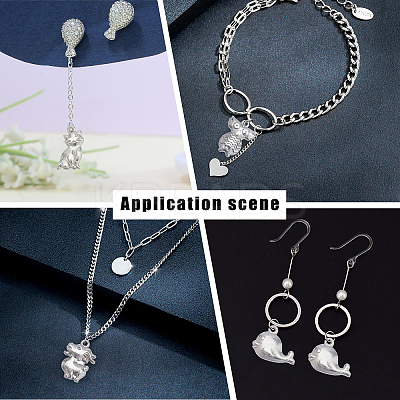 12Pcs 6 Style 201 Stainless Steel Charms & Pendants STAS-UN0034-71-1