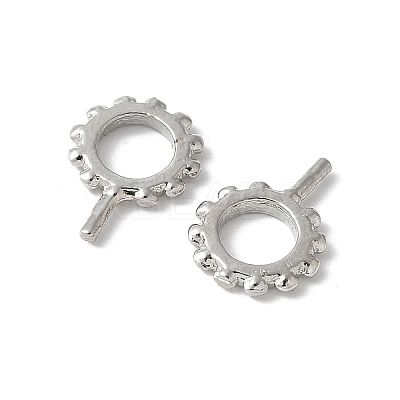 Brass Micro Pave Cubic Zirconia Peg Bails KK-D324-24P-1