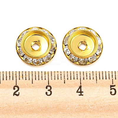 Brass Crystal Rhinestone Beads RB-F035-06C-G-1