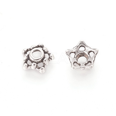 Tibetan Style Alloy Bead Caps LF0824Y-1