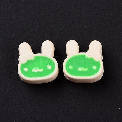 Rubberized Style Acrylic European Beads SACR-E009-21-1