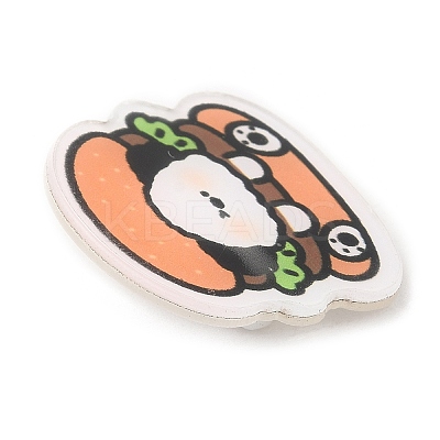 Dog with Hamberger Acrylic Brooches LS-JEWB-P018-01A-1