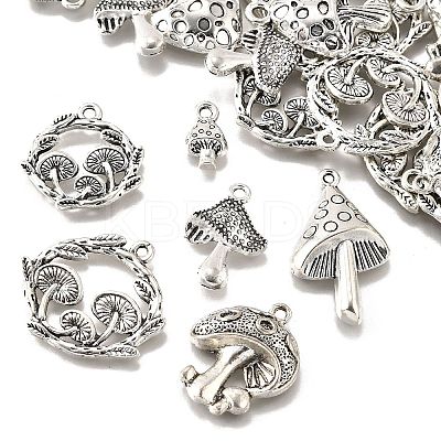 35Pcs 7 Styles Tibetan Style Alloy Pendants TIBE-FP0001-08-1