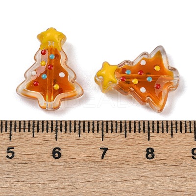 Transparent Glass Enamel Beads LAMP-S070-05B-1