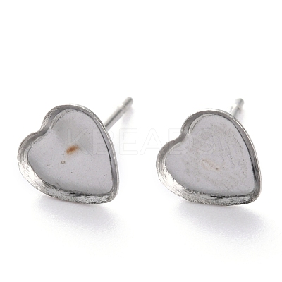 Non-Tarnish 304 Stainless Steel Stud Earring Settings STAS-J032-13-1