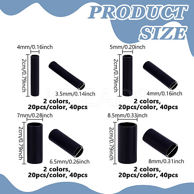 160Pcs 8 Styles Plastic Heat Shrink Tubing DIY-NB0014-12-1