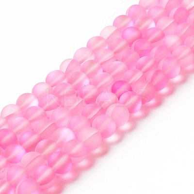 Synthetic Moonstone Beads Strands G-E573-01B-25-1