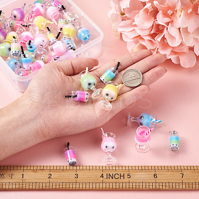 48 Pcs 12 Styles Plastic Pendants KY-BT0001-03-1