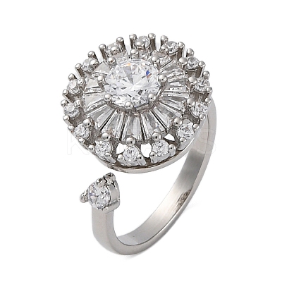 Sunflower Rotatable Open Cuff Rings for Women LS-RJEW-C118-10P-1