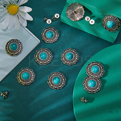 10 Sets Zinc Alloy Buttons BUTT-GF0001-35-1