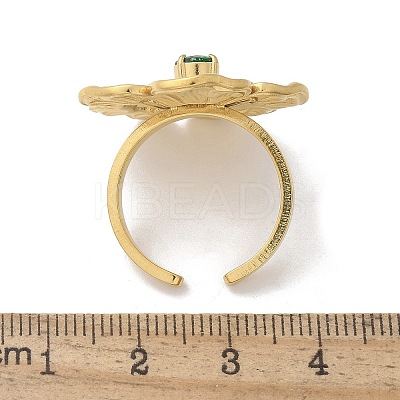 304 Stainless Steel Cuff Rings for Women RJEW-D302-03G-13-1