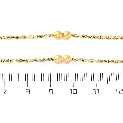 304 Stainless Steel Double Round Rope Chain Necklaces NJEW-C073-10G-1