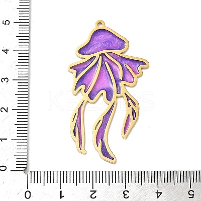 Ocean Theme 304 Stainless Steel Enamel Pendants STAS-G373-01A-02-1