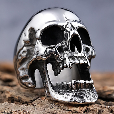 Skull 304 Stainless Steel Finger Rings for Men FS-WGF2445-05-1