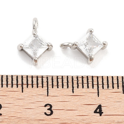 Brass with Cubic Zirconia Pendants KK-P271-41P-B-1