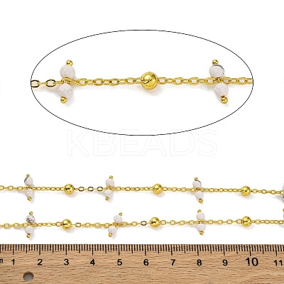 Handmade Faceted Natural Howlite Beaded Chains CHC-L050-02G-06-1