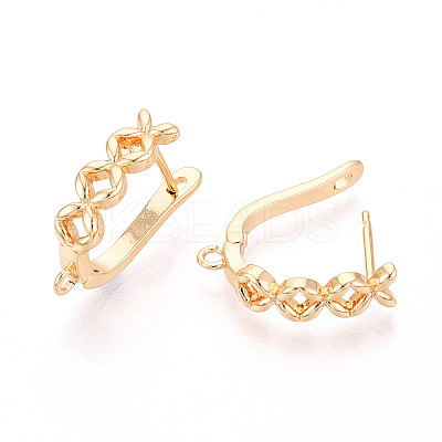 Brass Hoop Earring Findings KK-N267-26G-1
