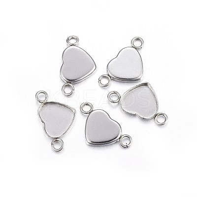 Tarnish Resistant 304 Stainless Steel Cabochon Connector Settings LS-X-STAS-P210-13P-1