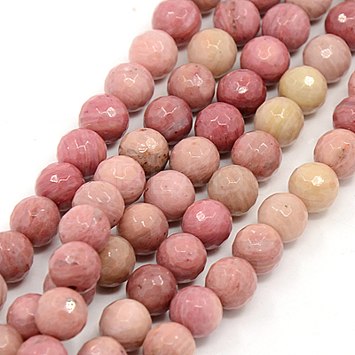 Natural Rhodonite Beads Strands G-G542-8mm-12-1