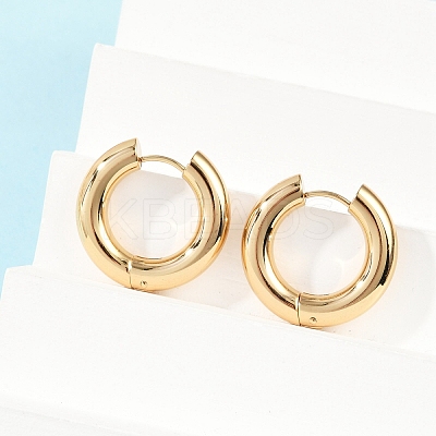 202 Stainless Steel Huggie Hoop Earrings LS-EJEW-O087-08B-G-1