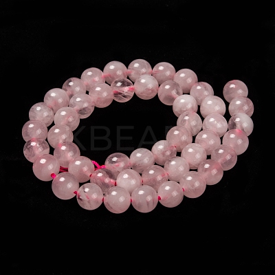 Pink Color Natural Madagascar Rose Quartz Beads Strands G-D655-8mm-1