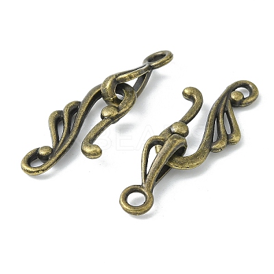 Tibetan Style Hook and Eye Clasps X-MLF1157Y-NF-1