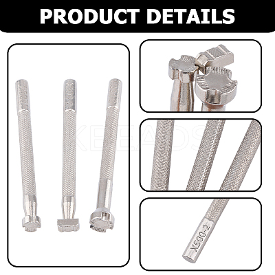 3Pcs 3 Styles Steel Leather Stamping Tools TOOL-CL0001-02-1