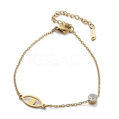 201 Stainless Steel Cable Chain Bracelets BJEW-H205-01B-G-1