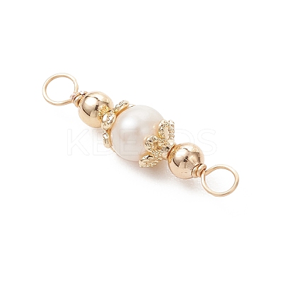 Natural Cultured Freshwater Pearl Potato Links Connector Charms PALLOY-JF04754-1