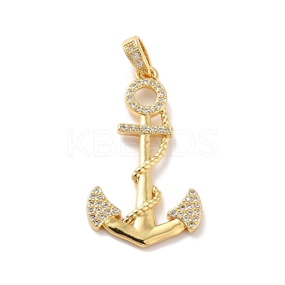 Rack Plating Brass Micro Pave Cubic Zirconia Pendants KK-A160-08G-1