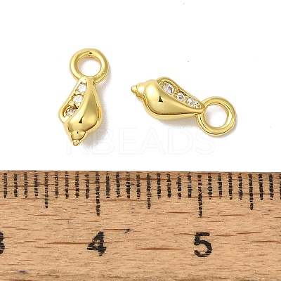 Brass Micro Pave Cubic Zirconia Pendant KK-H487-18G-1