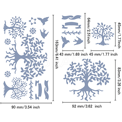 Retro Stainless Steel Metal Cutting Dies Stencils DIY-WH0242-289-1