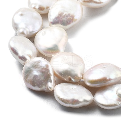 Natural Baroque Keshi Pearl Beads Strands PEAR-B004-16F-02A-01-1