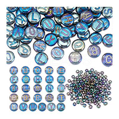104Pcs 26 Styles Electroplated Glass Beads GLAA-PH0003-97B-1