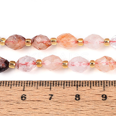 Natural Hematoid Quartz/Ferruginous Quartz Beads Strands G-N342-35-8x6-13-1