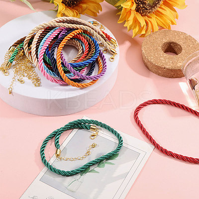 14Pcs 14 Styles Polyester Braided Round Cord Necklace Making NJEW-PH01638-1