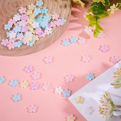 112Pcs 7 colors Opaque Acrylic Beads FIND-DR0001-39-1