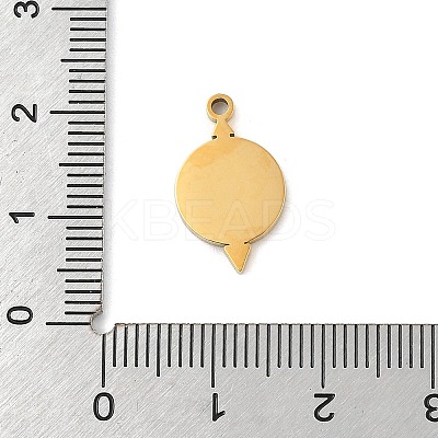 304 Stainless Steel Enamel Pendants STAS-U039-07G-1