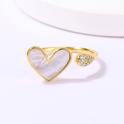 Natural Shell Open Cuff Ring YD7798-3-1-1