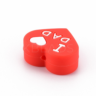 Mother's Day Father's Day Food Grade Eco-Friendly Silicone Focal Beads SIL-N002-10B-1