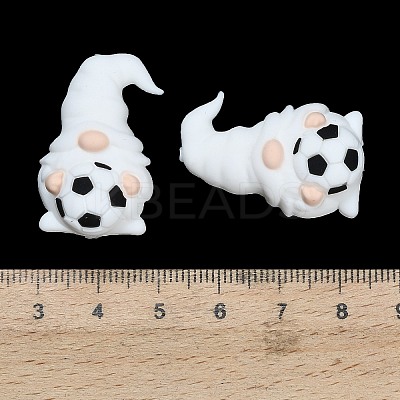Football Theme Silicone Beads SIL-B081-01C-1