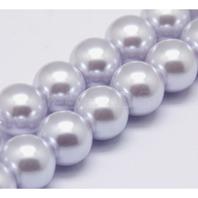 Eco-Friendly Dyed Glass Pearl Round Bead Strands X-HY-A002-6mm-RB004-1
