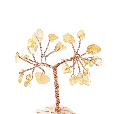 Natural Citrine Chips Tree of Life Decorations DJEW-P022-01B-04-1