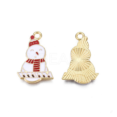 Rack Plating Alloy Enamel Pendants ENAM-N055-170B-1