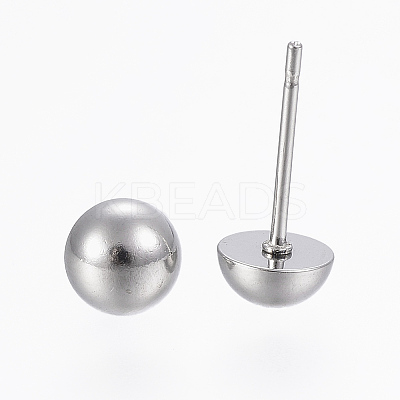 Non-Tarnish 201 Stainless Steel Stud Earring Findings LS-STAS-G179-39P-C-1