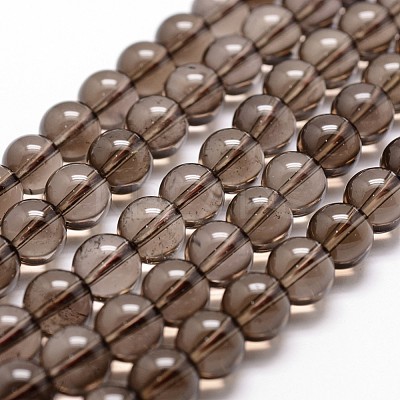 Natural Smoky Quartz Bead Strands G-G735-28-12mm-1